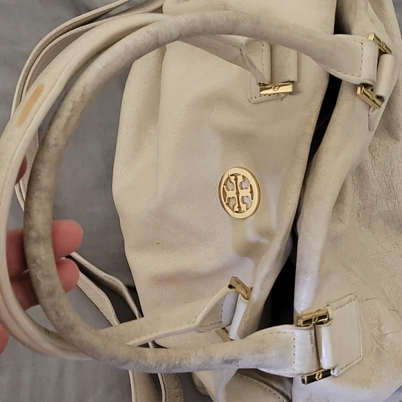Used White Tory Burch Crossbody Tote - Picture 7 of 7